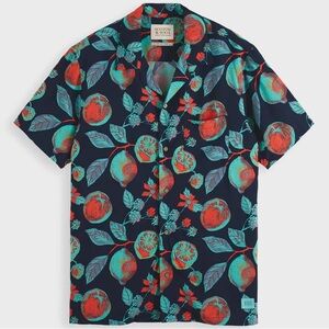 Scotch & Soda Men’s Fruit Print Camp Shirt